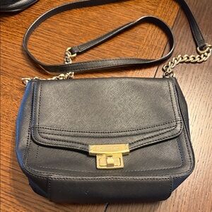 Calvin Klein Black Crossbody with Gold Accents